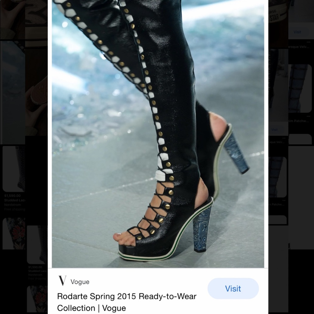 RODARTE 2015 Spring ready to wear knee high heals